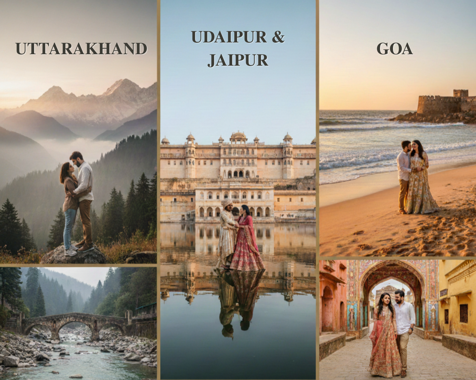 Best Places in India for a Pre-Wedding Shoot – From Scenic Uttarakhand to Royal Rajasthan & Cinematic Goa